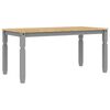 vidaXL Dining Table Corona Grey 160x80x75 cm Solid Wood Pine