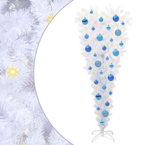 vidaXL Artificial Christmas Tree with Stand White 120 cm PVC and Steel