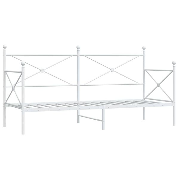 vidaXL Day Bed without Mattress White 80x200 cm Steel