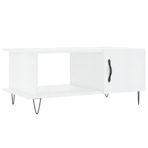 vidaXL Coffee Table High Gloss White 90x50x40 cm Engineered Wood