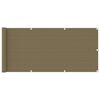vidaXL Balcony Screen Taupe 75x400 cm HDPE