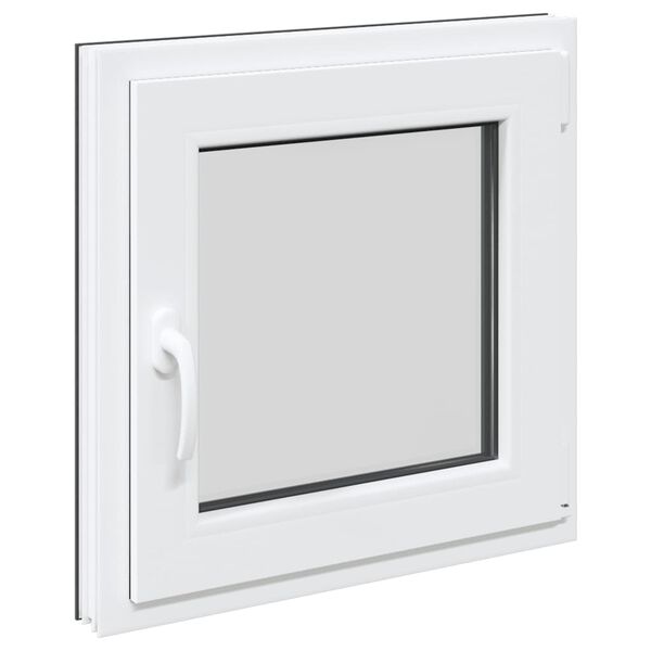 vidaXL Basement Window "RISOR" 50x50 cm Tilt&Turn DIN Right Anthracite