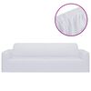 vidaXL Couch Slipcover | White | Polyester jersey | Fits most 3-seater sofas