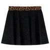 Kids' Skirt with Leopard Waistband Black 104