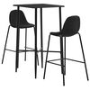 vidaXL 3 Piece Bar Set Fabric Black (281549+281535)