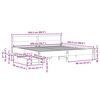 vidaXL Bed Frame without Mattress 200x200 cm Solid Wood Pine