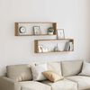 vidaXL Wall Cube Shelves 2 pcs Artisan Oak 100x15x30 cm Engineered Wood