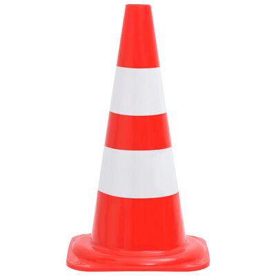 vidaXL Reflective Traffic Cones 20 pcs Red and White 50 cm