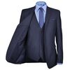 vidaXL Three Piece Men's Business Suit Size 54 Navy Blue