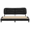 vidaXL Bed Frame without Mattress "Hvar" Black and White 180x200 cm Super King Faux Leather