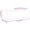vidaXL Coffee Table with Infinity LED White 116x69x40 cm