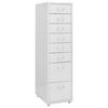 vidaXL Mobile File Cabinet Grey 28x41x109 cm Metal
