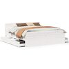 vidaXL Bed Frame without Mattress with Headboard White 200x200 cm Solid Wood Pine