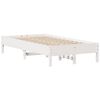 vidaXL Bed Frame without Mattress White 90x190 cm Single Solid Wood Pine