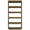 vidaXL Book Cabinet/Room Divider Honey Brown 80x35x167 cm Solid Pinewood