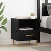 vidaXL Bedside Table 2 pcs Black 40 x 35 x 47.5 cm Engineered Wood