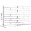 vidaXL Wall Headboard Grey 96x3x63 cm Solid Wood Pine