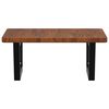 vidaXL Basin Shelf Wall Mounted Steel and Solid Wood Oak