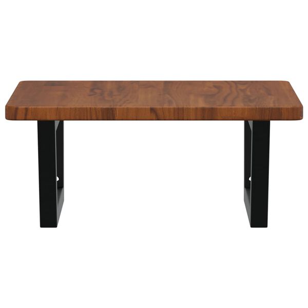 vidaXL Basin Shelf Wall Mounted Steel and Solid Wood Oak