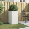 vidaXL Planter White 42x38x75 cm Steel