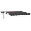 vidaXL Manual Retractable Awning with LEDs Anthracite 3 x 2.5 m
