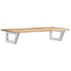vidaXL Basin Shelf Wall Mounted Steel and Solid Wood Acacia