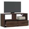 vidaXL TV Cabinet Brown Oak 80x31x39.5 cm Engineered Wood and Metal