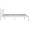 vidaXL Bed Frame without Mattress White Metal 160x200 cm