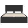 vidaXL Bed Frame with Drawer Black 135 x 190 cm Engineer Wood