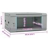 vidaXL Network Cabinet with Storage Grey 60 x 35 x 28 cm Steel