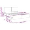 vidaXL Bed Frame with Drawer Concrete Grey 200 x 200 cm Engineer Wood