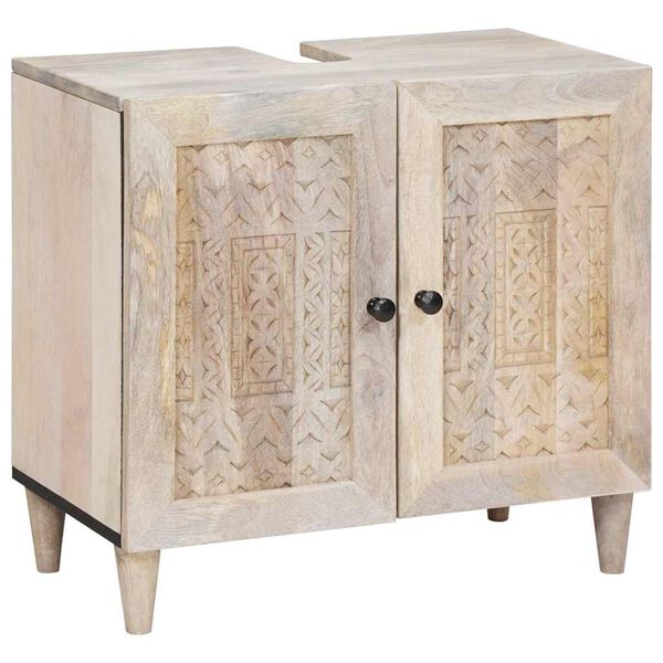 vidaXL Bathroom Furniture Set with Drawer 4 pcs White Engineered Wood