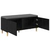 vidaXL Hall Bench with Cushion with Storage Black Oak 100 x 38 x 46 cm