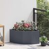 vidaXL Corner Planter Anthracite 60 x 60 x 35 cm Steel
