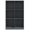 vidaXL Book Cabinet Grey 70x33x110 cm Solid Pinewood