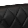 vidaXL Tub Chair Black Real Goat Leather