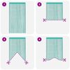 vidaXL String Curtains 2 pcs Turquoise 100x250 cm