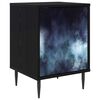 vidaXL Bedside Cabinet RAALTE Black Oak 36 x 33 x 51 cm