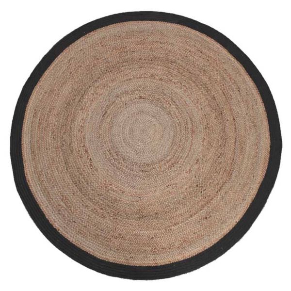 LABEL51 Carpet Jute Round 150 cm Black