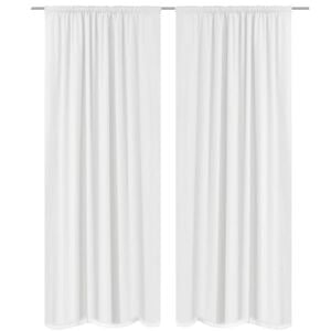 2 pcs White Energy-saving Blackout Curtains Double Layer 140 x 245 cm