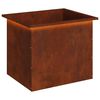 vidaXL Garden Planter with LED Rusty 50 x 60 x 48 cm Weathering Steel