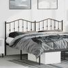 vidaXL Metal Replace Headboard Black 193 cm