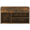 vidaXL Shoe Bench Smoked Oak 80x30x45 cm Engineered Wood