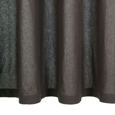 vidaXL Curtains with Metal Rings 2 pcs Cotton 140x245 cm Anthracite