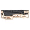vidaXL 6 Piece Garden Sofa Set with Cushions Solid Wood Pine
