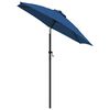 vidaXL Garden Parasol Blue 200x224 cm Aluminium