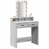 vidaXL Dressing Table Grey 79 x 41 x 140 cm Engineered Wood
