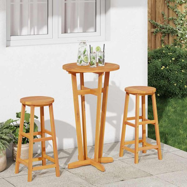 vidaXL Garden Bar Table Ø60x105 cm Solid Wood Acacia