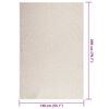 vidaXL Rug ZIZUR Cream 140x200 cm Jute Look Indoor and Outdoor