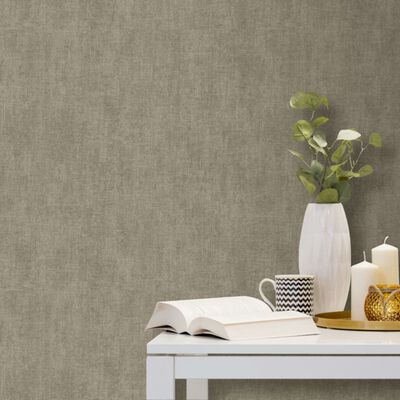 DUTCH WALLCOVERINGS Wallpaper Plain Grey-Brown